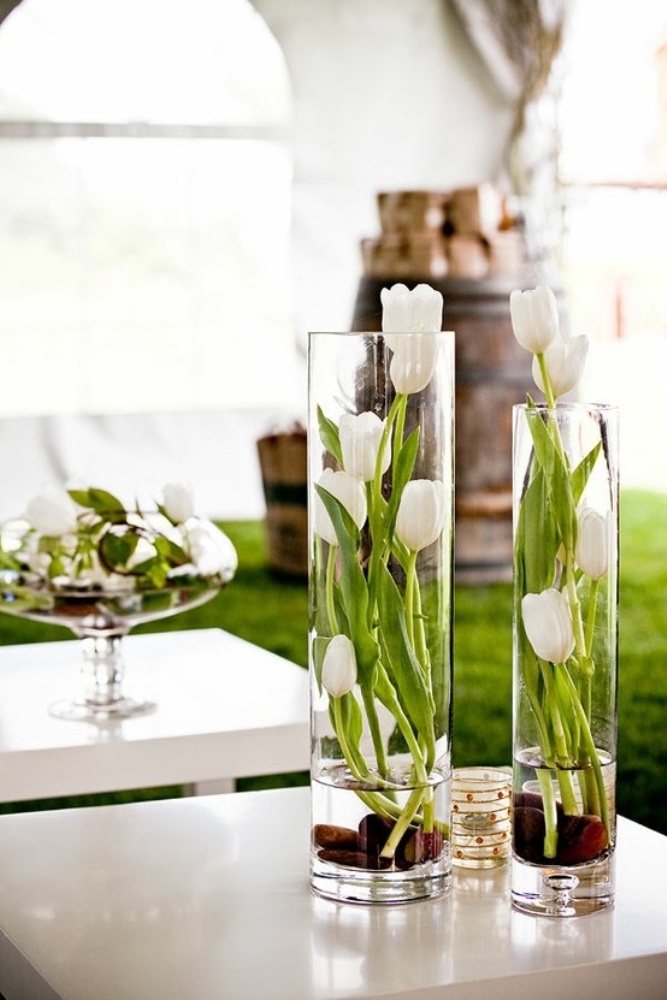 easter-white-tulip-centerpieces How to Increase the Beauty of White Tulip Flowers