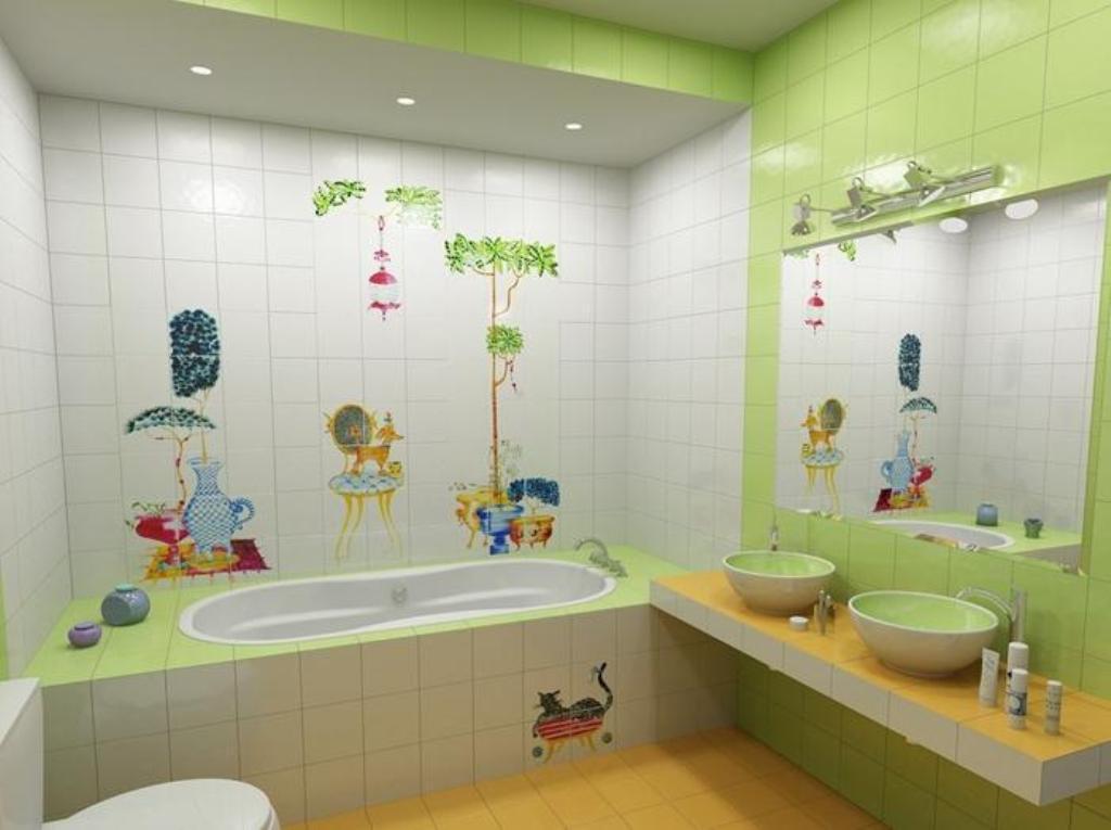 46+ Awesome & Dazzling Kids’ Bathroom Design Ideas