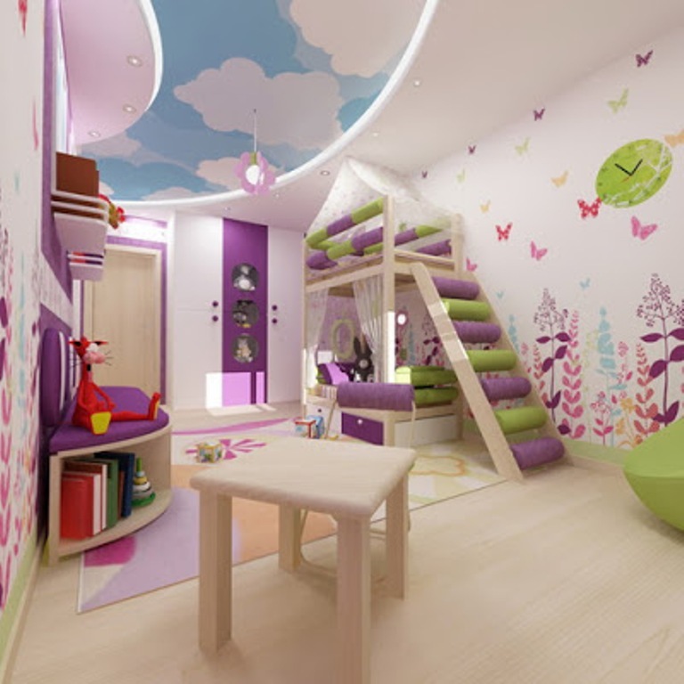 35 Magnificent & Dazzling Ceiling Design Ideas for Kids 2015 (8)