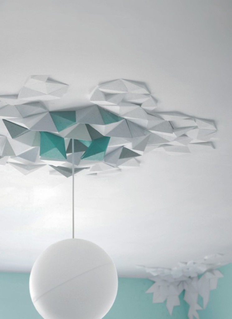 geometric-ceiling 46 Dazzling & Catchy Ceiling Design Ideas 2022