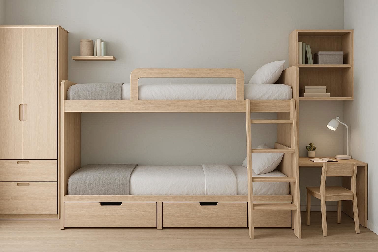 Bunk Beds with Integrated Drawers Closets and Study Areas 15 Creative & Unbelievable Space Saving Furniture Pieces - 11