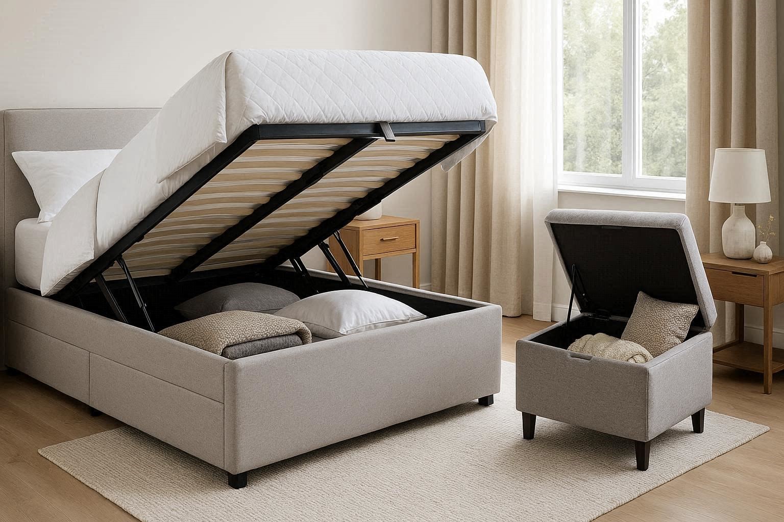 Ottoman Storage Beds with Hidden Compartments 15 Creative & Unbelievable Space Saving Furniture Pieces - 15