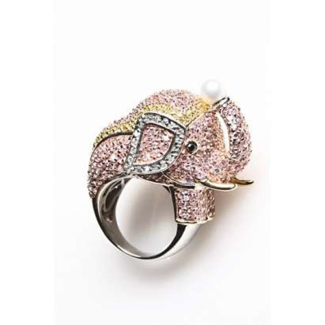 Creative luxury rings from noir jewelry in elephant style