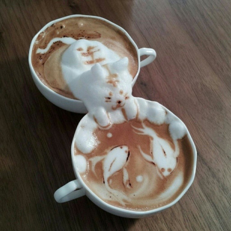 32 Most Eye-catching Sculptures of 3D Latte Art 4 Sculptures of 3D Latte Art (2)