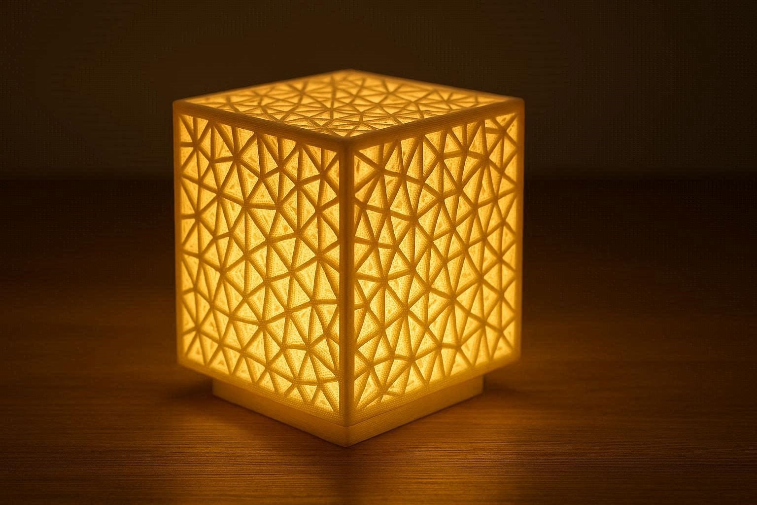 15 Most Awesome 3D Printed Lamps 12 Cube 3D Printed Lamp 15 Most Awesome 3D Printed Lamps - 12