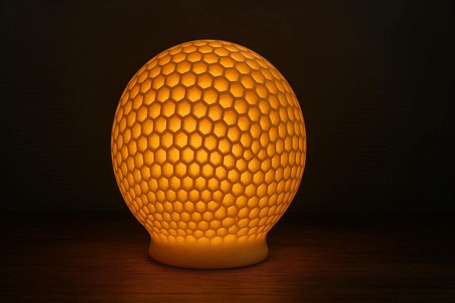 15 Most Awesome 3D Printed Lamps 16 Honeycomb 3D Printed Lamp 15 Most Awesome 3D Printed Lamps - 16