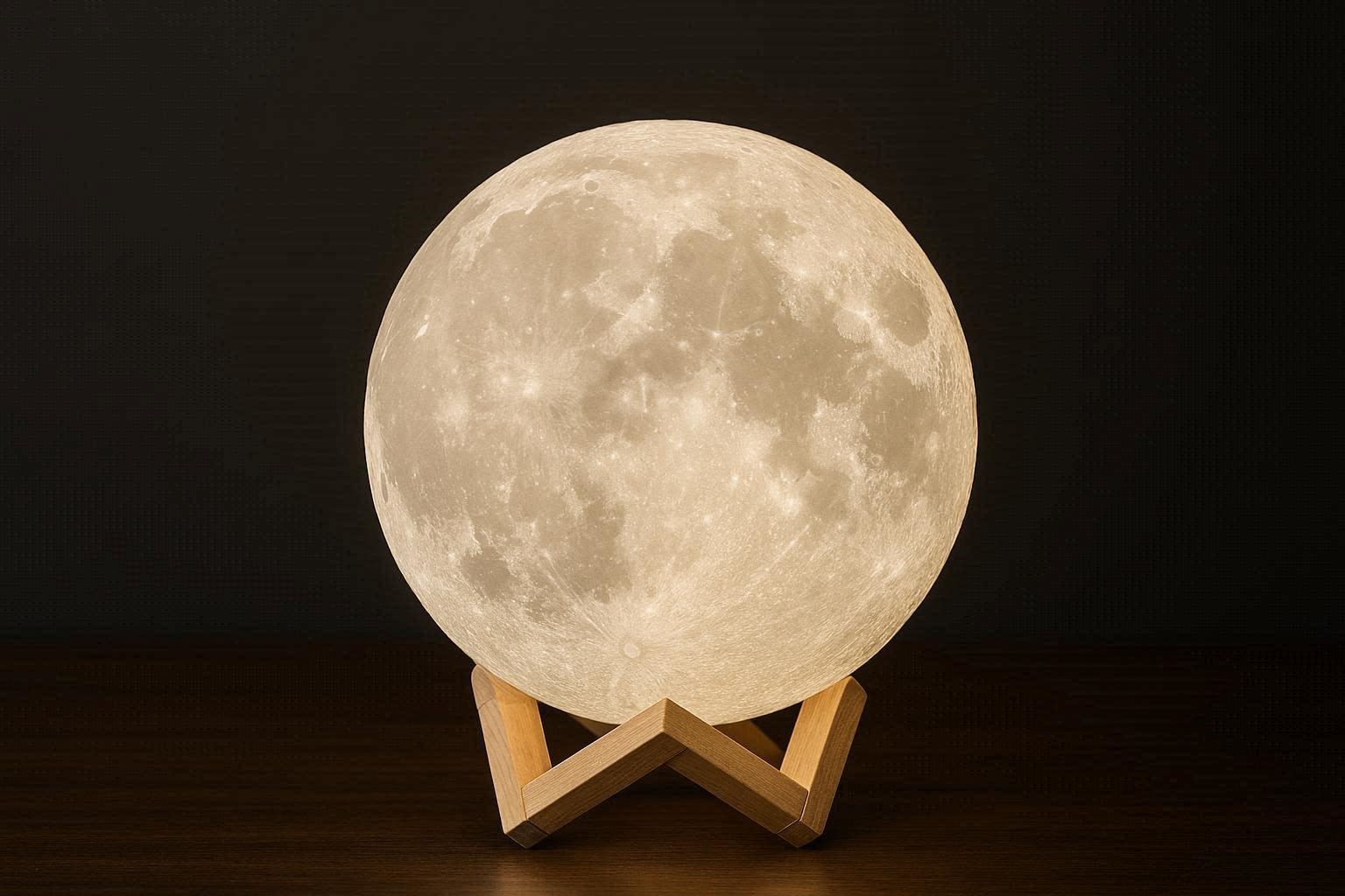 15 Most Awesome 3D Printed Lamps 4 Realistic Moon 3D Printed Lamp 15 Most Awesome 3D Printed Lamps - 4