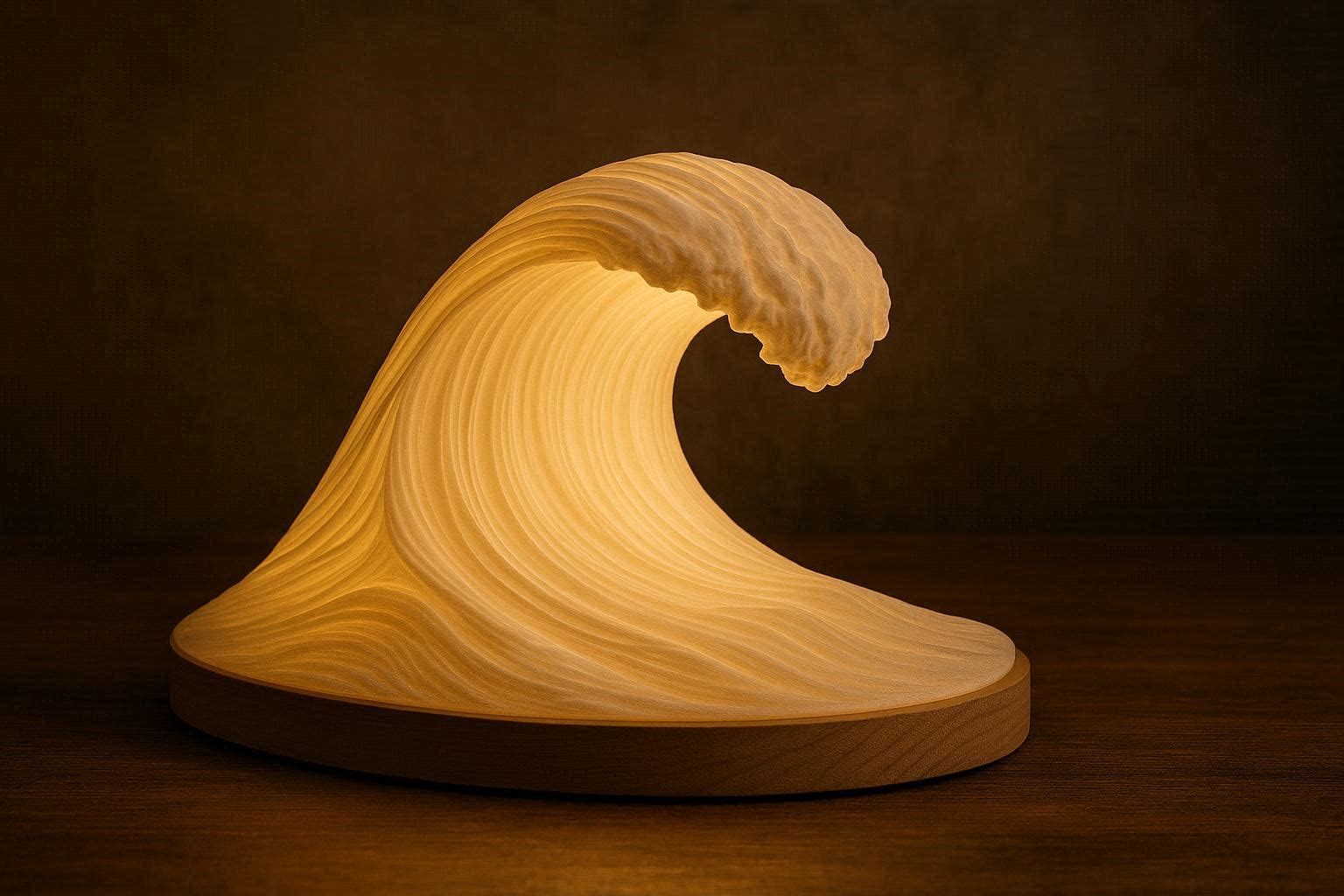 15 Most Awesome 3D Printed Lamps 15 Wave 3D Printed Lamp 15 Most Awesome 3D Printed Lamps - 15