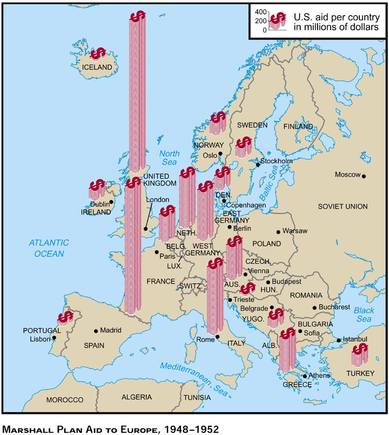 MARSHALLPLANMAP1 Top 10 Most Important Events In The European History