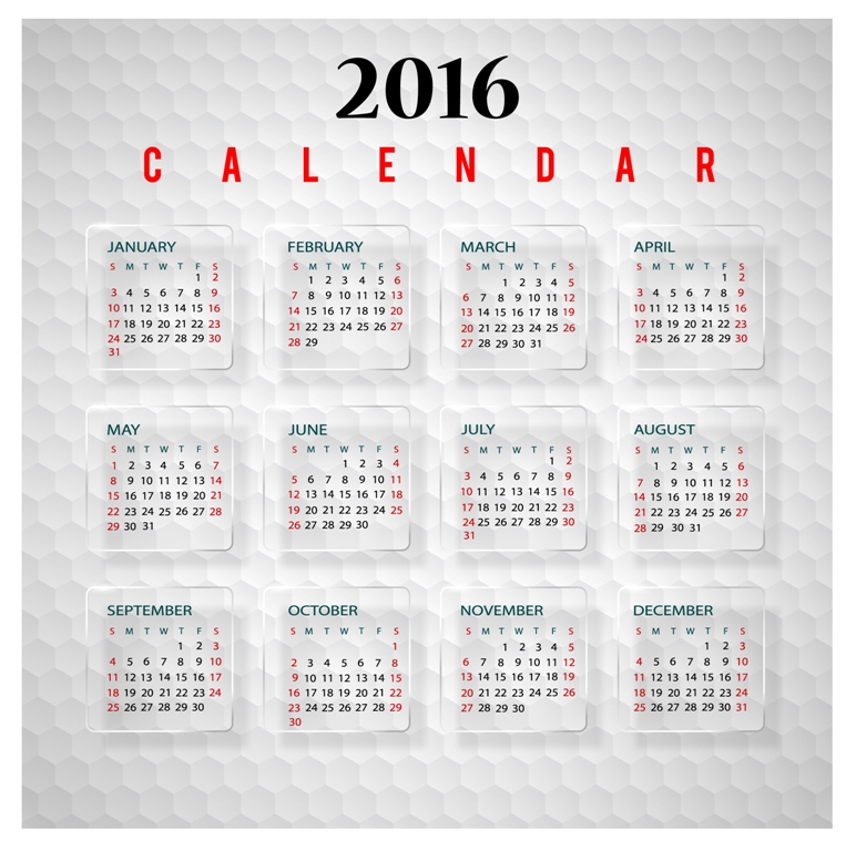 calendar-2016-1 64 Breathtaking 2018 Printable Calendar Templates