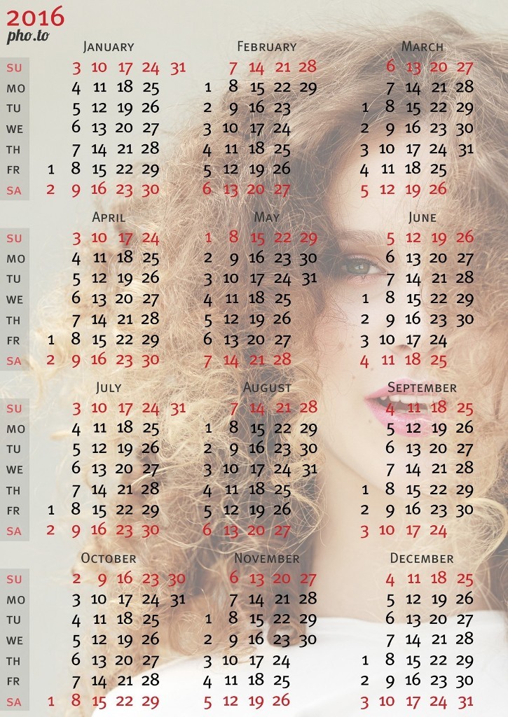 calendar-2016-13 64 Breathtaking 2018 Printable Calendar Templates