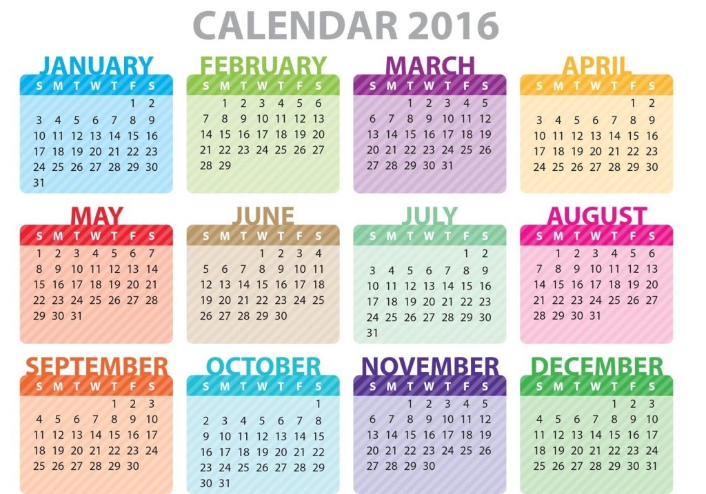 calendar-2016-15 64 Breathtaking 2018 Printable Calendar Templates