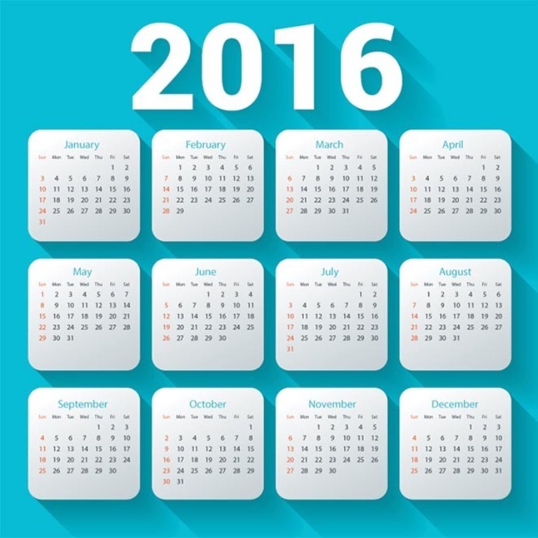 calendar-2016-30 64 Breathtaking 2018 Printable Calendar Templates