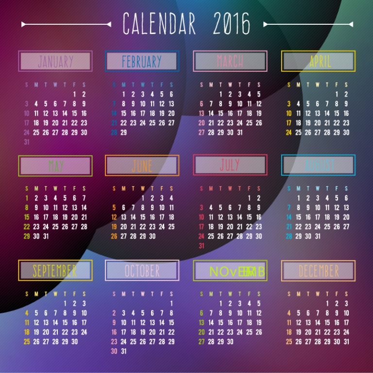 calendar-2016-8 64 Breathtaking 2018 Printable Calendar Templates