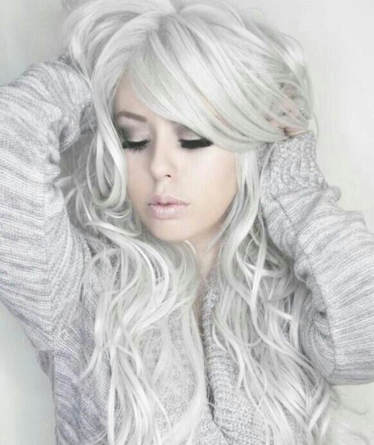 silvery-white-3 20+ Hottest Hair Color Trends for Women