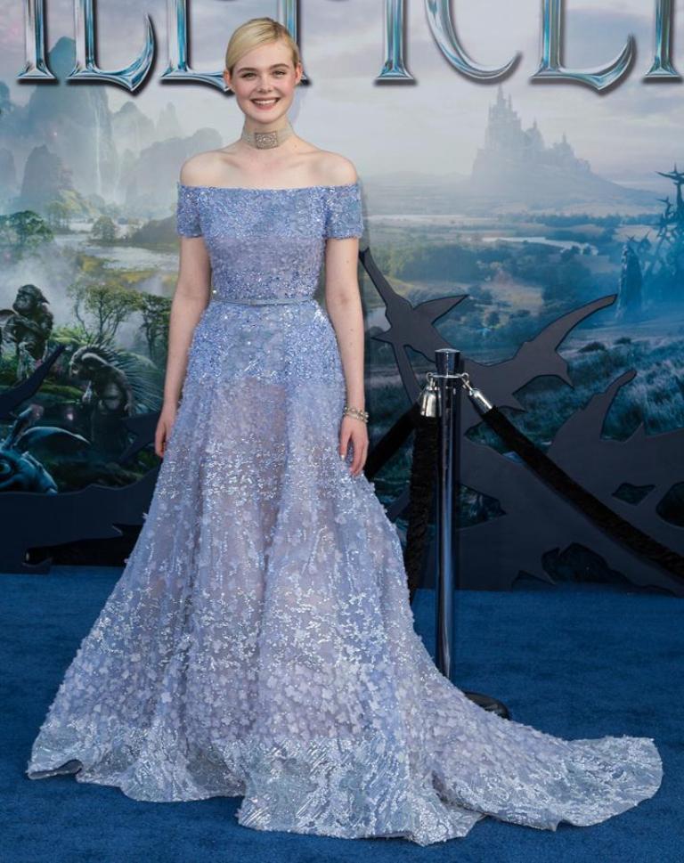 76 Marvelous & Stunning Evening Dresses 37 Celebrities attend the World Premiere of Disney's 'Maleficent' at the El Capitan Theatre on May 28, 2014 in Hollywood, California. Featuring: Elle Fanning Where: Los Angeles, California, United States When: 28 May 2014 Credit: Brian To/WENN.com