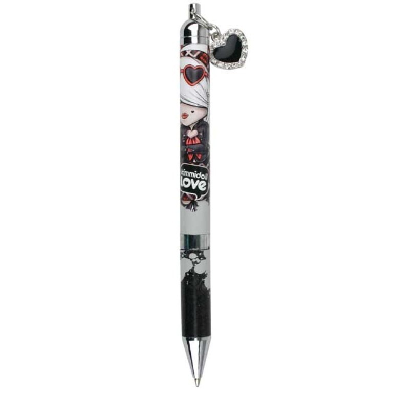 ♥ Love pens decorated with hearts