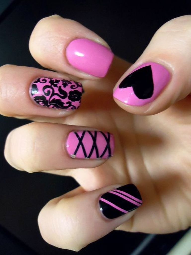 valentines-day-nails-21 89 Most Fabulous Valentine's Day Nail Art Designs