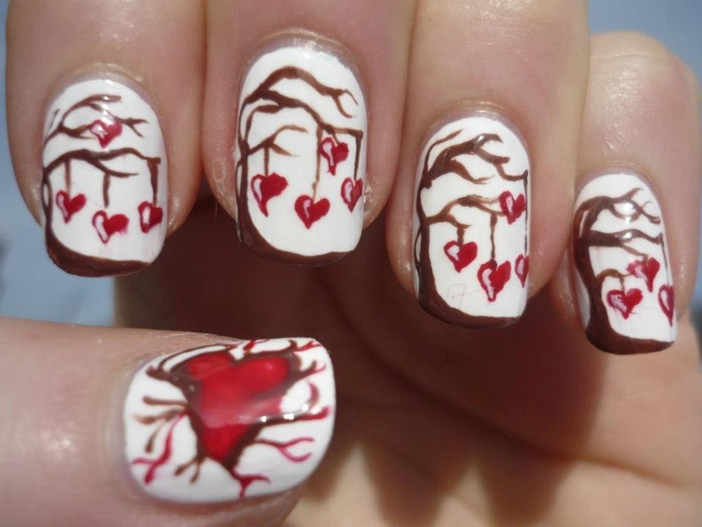 valentines-day-nails-25 89 Most Fabulous Valentine's Day Nail Art Designs