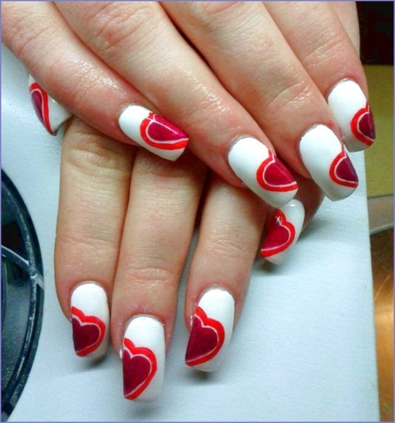 valentines-day-nails-48 89 Most Fabulous Valentine's Day Nail Art Designs