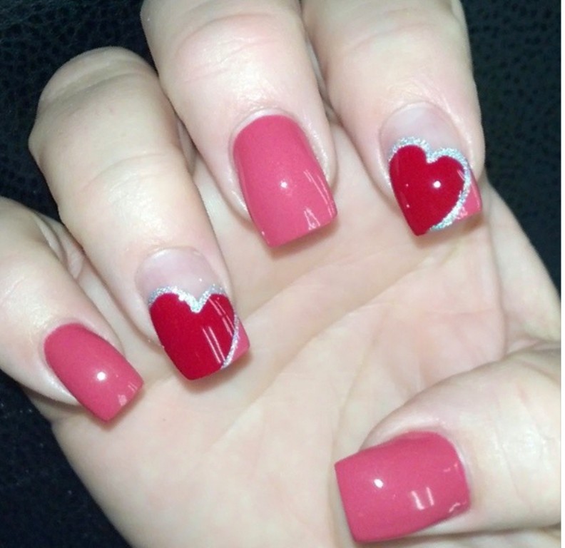 valentines-day-nails-70 89 Most Fabulous Valentine's Day Nail Art Designs