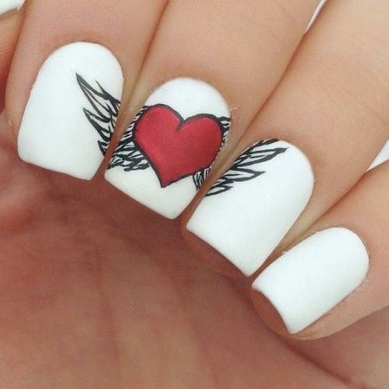 89 Most Fabulous Valentine's Day Nail Art Designs 82 valentines day nails (80)