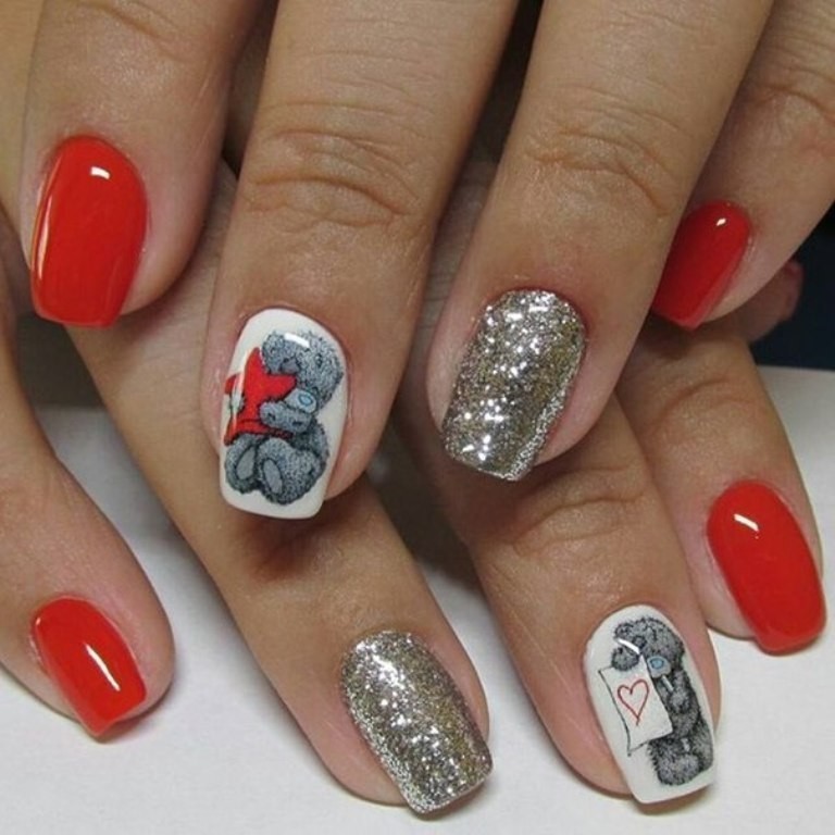 valentines-day-nails-9 89 Most Fabulous Valentine's Day Nail Art Designs