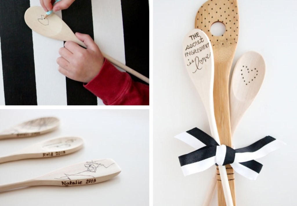 Etched Wooden Spoons