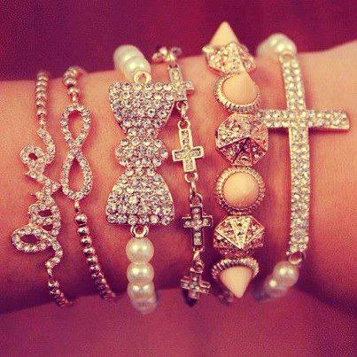 glitter-infinity-bracelet-diamond-for-fashion-girls-f35031 27+ Trendy Designs Of Bracelets For Women And Girls 2020