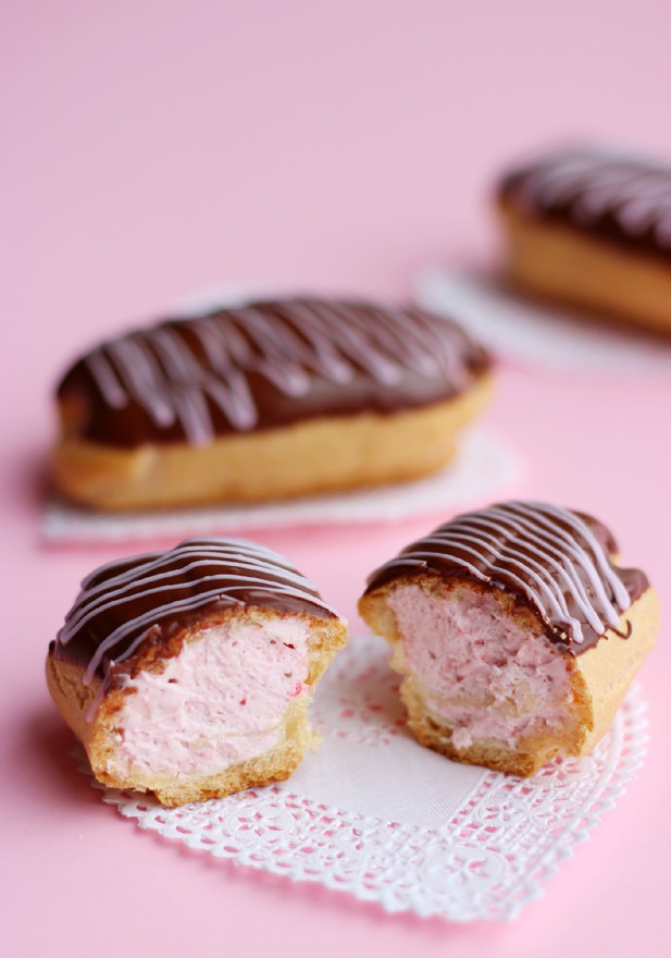 strawbery-cream-filled-eclairs-valentines-day-1 2 Creative Dessert Recipes That Will Impress Your Husband