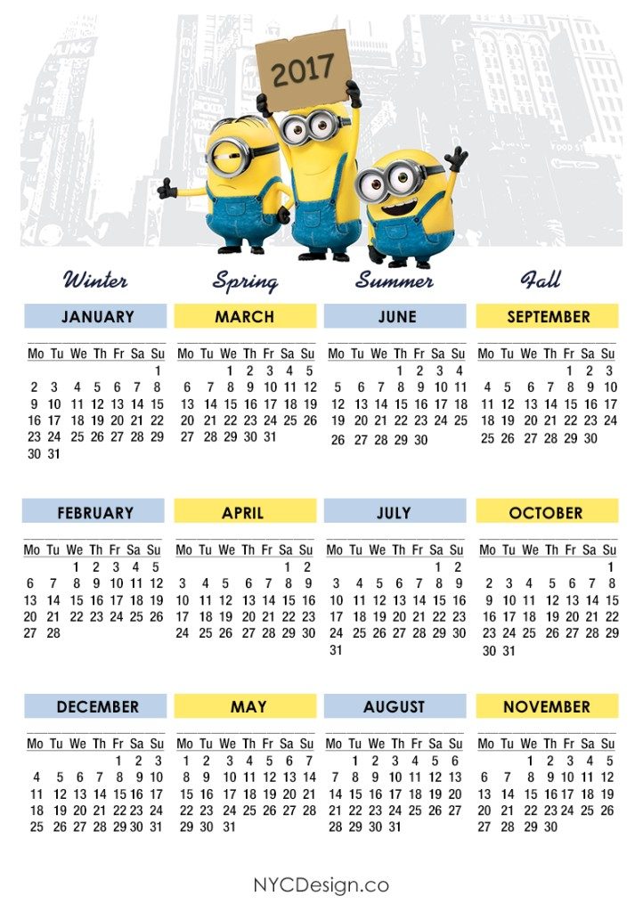2017-calendar-18 58 Stunning Printable Calendar Templates