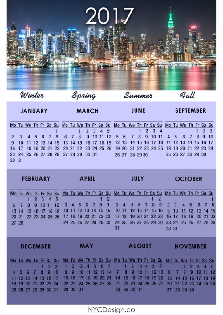 2017-calendar-19 58 Stunning Printable Calendar Templates