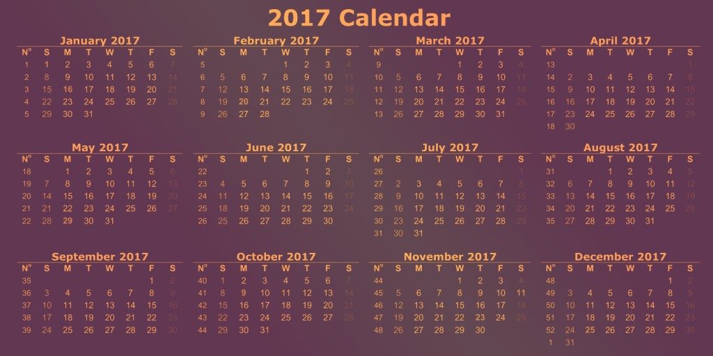 2017-calendar-32 58 Stunning Printable Calendar Templates