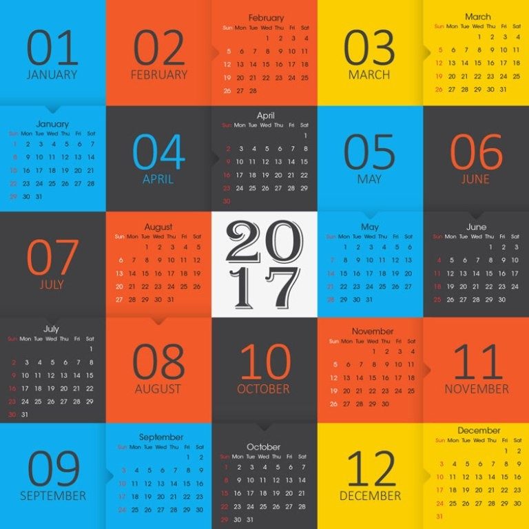 2017-calendar-34 58 Stunning Printable Calendar Templates