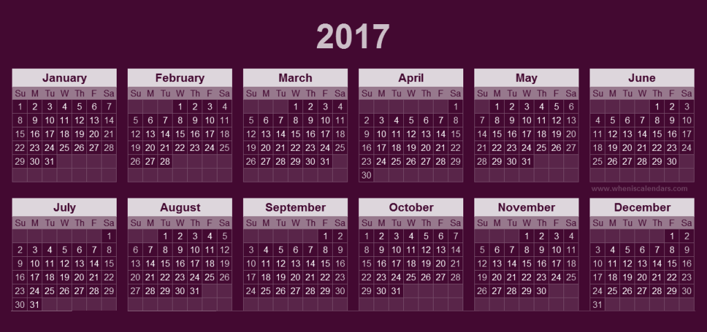 2017-calendar-37 58 Stunning Printable Calendar Templates