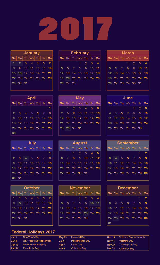 58 Stunning Printable Calendar Templates