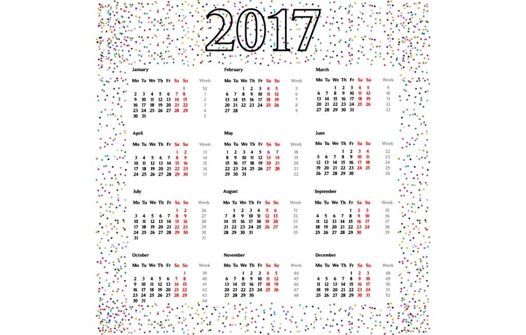 2017-calendar-42 58 Stunning Printable Calendar Templates