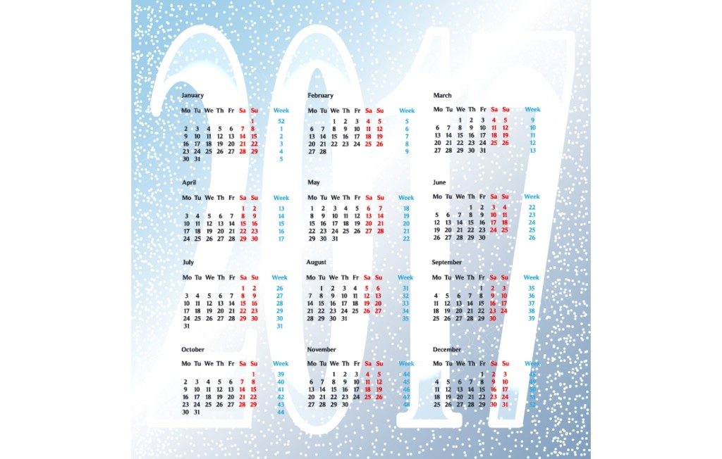 2017-calendar-43 58 Stunning Printable Calendar Templates