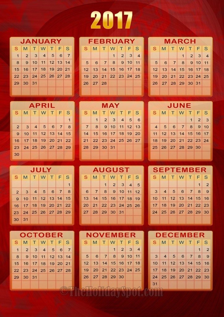 2017-calendar-9 58 Stunning Printable Calendar Templates