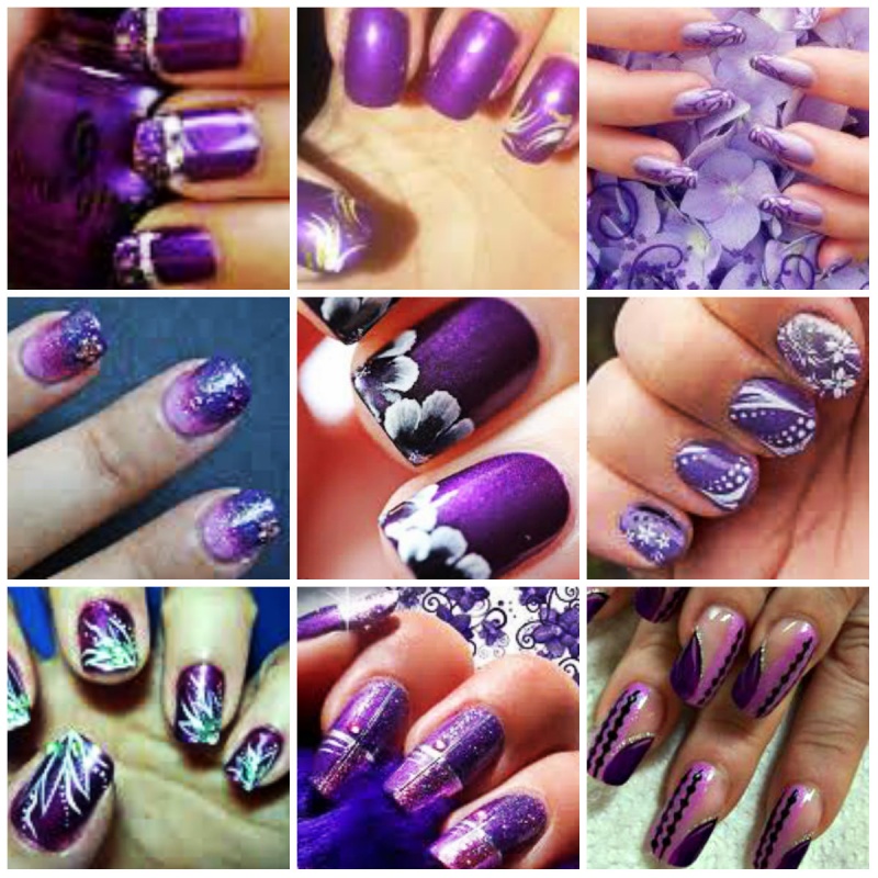 Nail-Art-Ideas-purple-design 35 Nails Designs; How Do You Paint Your Nails?