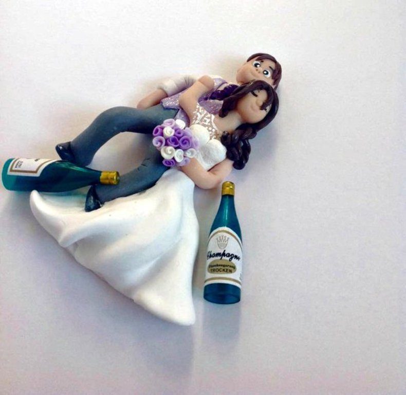 Partied-Too-Hard-wedding-cake-toppers-2 50+ Funniest Wedding Cake Toppers That'll Make You Smile [Pictures] ...