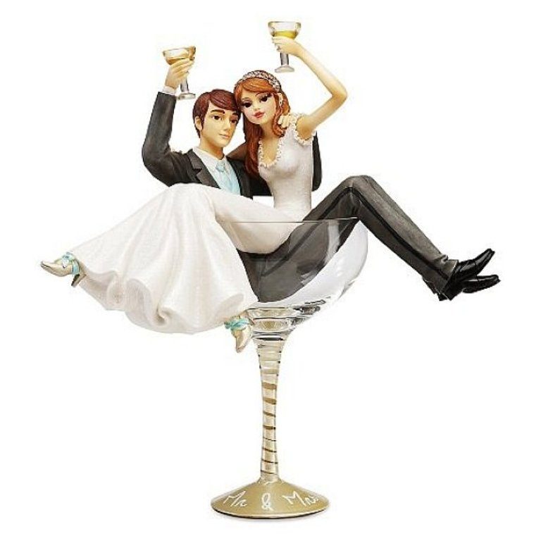 Partied Too Hard wedding cake toppers