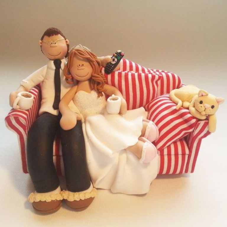Too Tired After The Day wedding cake toppers (5)
