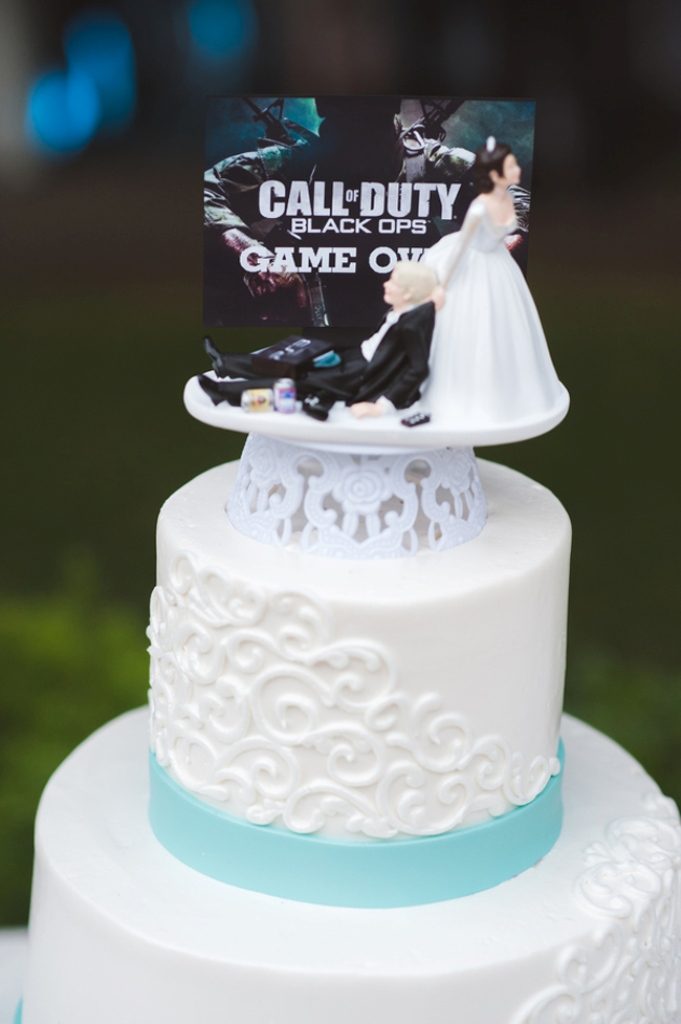 game over wedding cake toppers