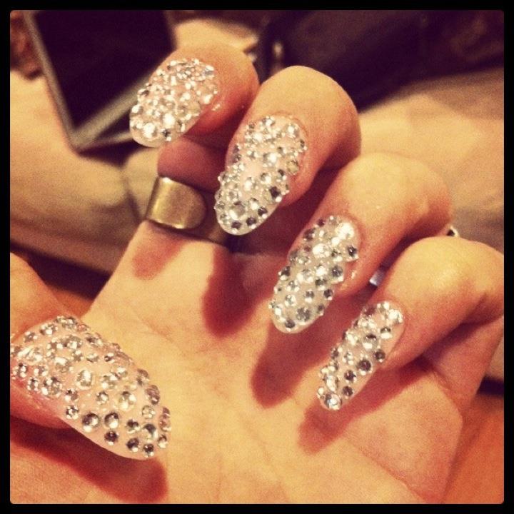 35 Nails Designs; How Do You Paint Your Nails? 29 gel-nail-art-swag-diamond-moment-inspired-by-mariah-carey-nail-swag-nail-designs