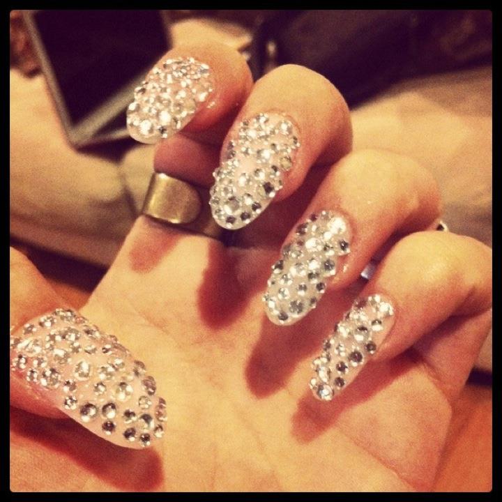 gel-nail-art-swag-diamond-moment-inspired-by-mariah-carey-nail-swag-nail-designs 35 Nails Designs; How Do You Paint Your Nails?