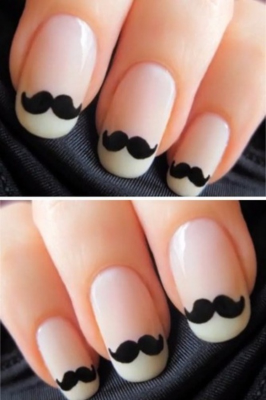 35 Nails Designs; How Do You Paint Your Nails? 81 moustachefunnysocutehobbypinnedimagecreative-f578884431f3af1b3102af7b4136c311_h