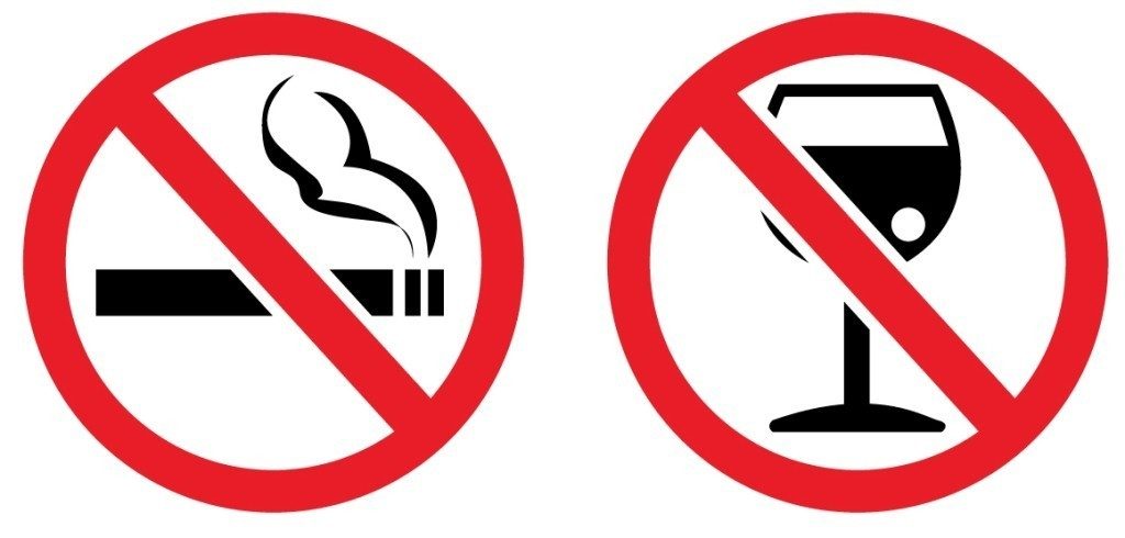 no smoking and drinking