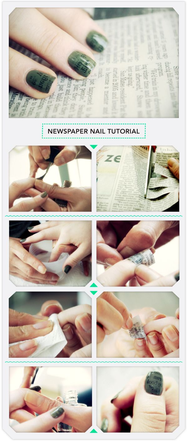 20926857827f8658ccdef9f1819d3193 20+ Creative Newspaper Nail Art Design Ideas - 8 Newspaper Nail Art