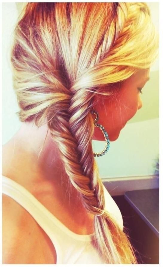 Side Fishtail Brunette and Blonde Braid
